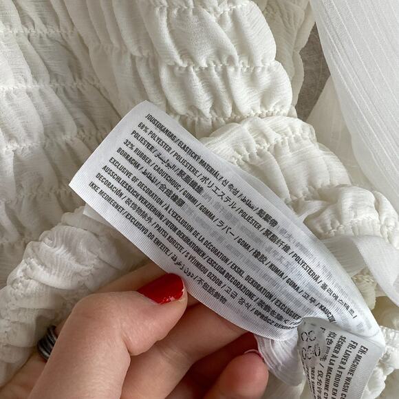 Abercrombie & Fitch Womens Top S Flutter Sleeve Cottagecore Angelcore Clean Girl - Picture 5 of 10